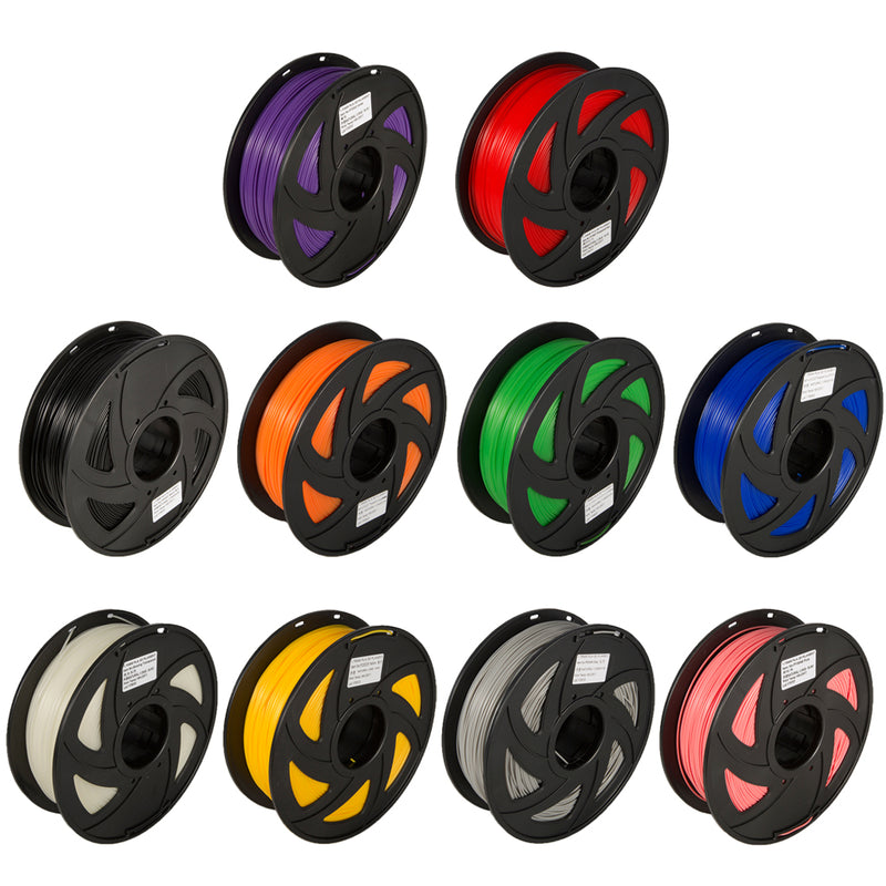 1 Set 10Colors 10m ABS 3D Printer Filament 1.75 mm , Dimensional Accuracy +/- 0.02 mm, Compatible in 3D Printer & 3D Pen