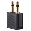 Aircraft Plug Converter Adaptor Plug Gold Plate for Headphone Earphones (Pack of 3)