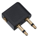 Aircraft Plug Converter Adaptor Plug Gold Plate for Headphone Earphones (Pack of 3)
