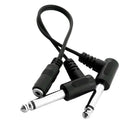 3.5mm 1/8" Stereo Female To 2x 6.35mm 1/4" TS Mono Male Y Splitter Cable