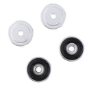 4 Pack Aluminum Speaker Spike Shockproof 30x10mm Isolation Feet Stand Cone Pad Turntable Amplifier CD DAC Recorder Silver