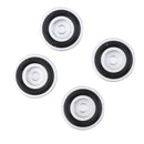 4 Pack Aluminum Speaker Spike Shockproof 30x10mm Isolation Feet Stand Cone Pad Turntable Amplifier CD DAC Recorder Silver