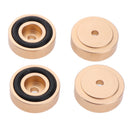 4 Pack Aluminum Speaker Spike Shockproof 30x10mm Isolation Feet Stand Cone Pad Turntable Amplifier CD DAC Recorder Gold