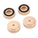 4 Pack Aluminum Speaker Spike Shockproof 30x10mm Isolation Feet Stand Cone Pad Turntable Amplifier CD DAC Recorder Gold