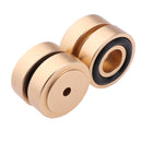 4 Pack Aluminum Speaker Spike Shockproof 30x10mm Isolation Feet Stand Cone Pad Turntable Amplifier CD DAC Recorder Gold