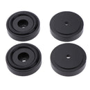 4 Pack Aluminum Speaker Spike Shockproof 30x10mm Isolation Feet Stand Cone Pad Turntable Amplifier CD DAC Recorder Black