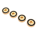 4 Pack Aluminum Speaker Spike Shockproof 40x10mm Isolation Feet Stand Cone Pad Turntable Amplifier CD DAC Recorder Gold