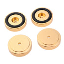 4 Pack Aluminum Speaker Spike Shockproof 40x10mm Isolation Feet Stand Cone Pad Turntable Amplifier CD DAC Recorder Gold