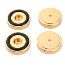 4 Pack Aluminum Speaker Spike Shockproof 40x10mm Isolation Feet Stand Cone Pad Turntable Amplifier CD DAC Recorder Gold