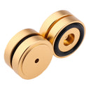 4 Pack Aluminum Speaker Spike Shockproof 40x10mm Isolation Feet Stand Cone Pad Turntable Amplifier CD DAC Recorder Gold