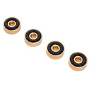 4 Pack Aluminum Speaker Spike Shockproof 50x15mm Isolation Feet Stand Cone Pad Turntable Amplifier CD DAC Recorder Gold