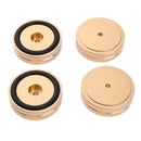 4 Pack Aluminum Speaker Spike Shockproof 50x15mm Isolation Feet Stand Cone Pad Turntable Amplifier CD DAC Recorder Gold