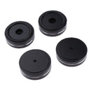 4 Pack Aluminum Speaker Spike Shockproof 50x15mm Isolation Feet Stand Cone Pad Turntable Amplifier CD DAC Recorder Black