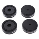 4 Pack Aluminum Speaker Spike Shockproof 50x15mm Isolation Feet Stand Cone Pad Turntable Amplifier CD DAC Recorder Black