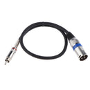 RCA to XLR Male Cable 50cm, 1 XLRM to 1 RCA/Phono Plug Hi-Fi Stereo Audio Connection Microphone Cable Wire Cord Path Cable