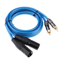 Dual XLR Male to Dual RCA Male Cable, 2 XLR Male to 2 RCA Male HIFI Audio Cable, 4N OFC Wire, for Amplifier Mixer Microphone, 1.5m