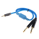 3.5mm 1/8" TRS To Dual 6.35mm 1/4" TS Mono Stereo Cable Splitter Cord 50cm