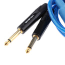 3.5mm 1/8" TRS To Dual 6.35mm 1/4" TS Mono Stereo Cable Splitter Cord 1m
