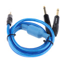 3.5mm 1/8" TRS To Dual 6.35mm 1/4" TS Mono Stereo Cable Splitter Cord 1m