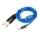 3.5mm 1/8" TRS To Dual 6.35mm 1/4" TS Mono Stereo Cable Splitter Cord 150cm