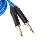 3.5mm 1/8" TRS To Dual 6.35mm 1/4" TS Mono Stereo Cable Splitter Cord 2m
