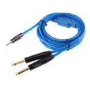 3.5mm 1/8" TRS To Dual 6.35mm 1/4" TS Mono Stereo Cable Splitter Cord 2m