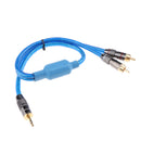 RCA Cable 3.5mm Male To 2-Male RCA Cable Splitter Audio RCA Male Cable 50cm