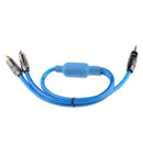 RCA Cable 3.5mm Male To 2-Male RCA Cable Splitter Audio RCA Male Cable 50cm