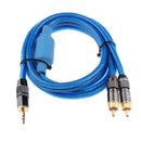 RCA Cable 3.5mm Male To 2-Male RCA Cable Splitter Audio RCA Male Cable 150cm