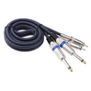 Audio Cable Dual 1/4'' 6.35mm To Dual RCA Phono For Mixer Amplifier 1m