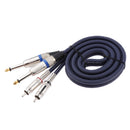 Audio Cable Dual 1/4" 6.35mm To Dual RCA Phono For Mixer Amplifier 1.5m
