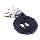 Audio Cable Dual 1/4" 6.35mm To Dual RCA Phono For Mixer Amplifier 1.5m