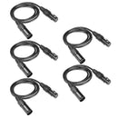 5 Pieces XLR Male To Female Microphone Cable