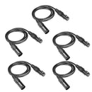 5 Pieces XLR Male To Female Microphone Cable