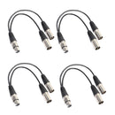 4Pieces 3Pin XLR Female Jack To Dual Male Plug Y Splitter Adapter Cord