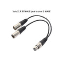 4Pieces 3Pin XLR Female Jack To Dual Male Plug Y Splitter Adapter Cord