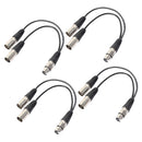 4Pieces 3Pin XLR Female Jack To Dual Male Plug Y Splitter Adapter Cord