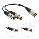 4 Pieces 3 Pin XLR Male To Dual XLR Female Microphone Patch Y Splitter Adapter Cord