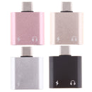 USB C to 3.5mm Audio Adapter, 2 in 1 USB Type C Male to 3.5mm Female Stereo Earphone Converter Dongle and Charging Adapter for Type C Devices Black