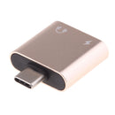 USB C to 3.5mm Audio Adapter, 2 in 1 USB Type C Male to 3.5mm Female Stereo Earphone Converter Dongle and Charging Adapter for Type C Devices Gold