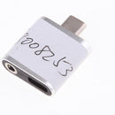 USB C to 3.5mm Audio Adapter, 2 in 1 USB Type C Male to 3.5mm Female Stereo Earphone Converter Dongle and Charging Adapter for Type C Devices Silver