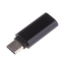 Type C to 3.5mm Adapter Black Portable USB-C Headphone Audio Aux Mic Connector