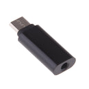 Type C to 3.5mm Adapter Black Portable USB-C Headphone Audio Aux Mic Connector