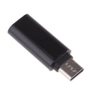 Type C to 3.5mm Adapter Black Portable USB-C Headphone Audio Aux Mic Connector