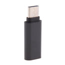Type C to 3.5mm Adapter Black Portable USB-C Headphone Audio Aux Mic Connector