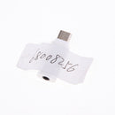 Type C to 3.5mm Adapter White Portable USB-C Headphone Audio Aux Mic Connector