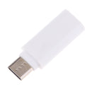 Type C to 3.5mm Adapter White Portable USB-C Headphone Audio Aux Mic Connector