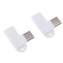 2x Micro USB to USB Type-C Adapter Right angle 90degree Data Sync Connector White