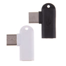 2x Micro USB to USB Type-C Adapter Right angle 90degree Data Sync Connector White