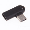 2x Micro USB to USB Type-C Adapter Right angle 90degree Data Sync Connector Black